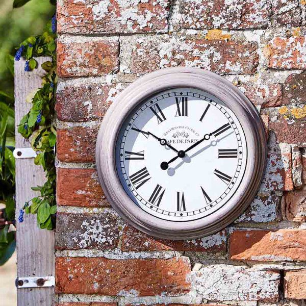 Biarritz Grey 12″ Garden Wall Clock 5050642011518